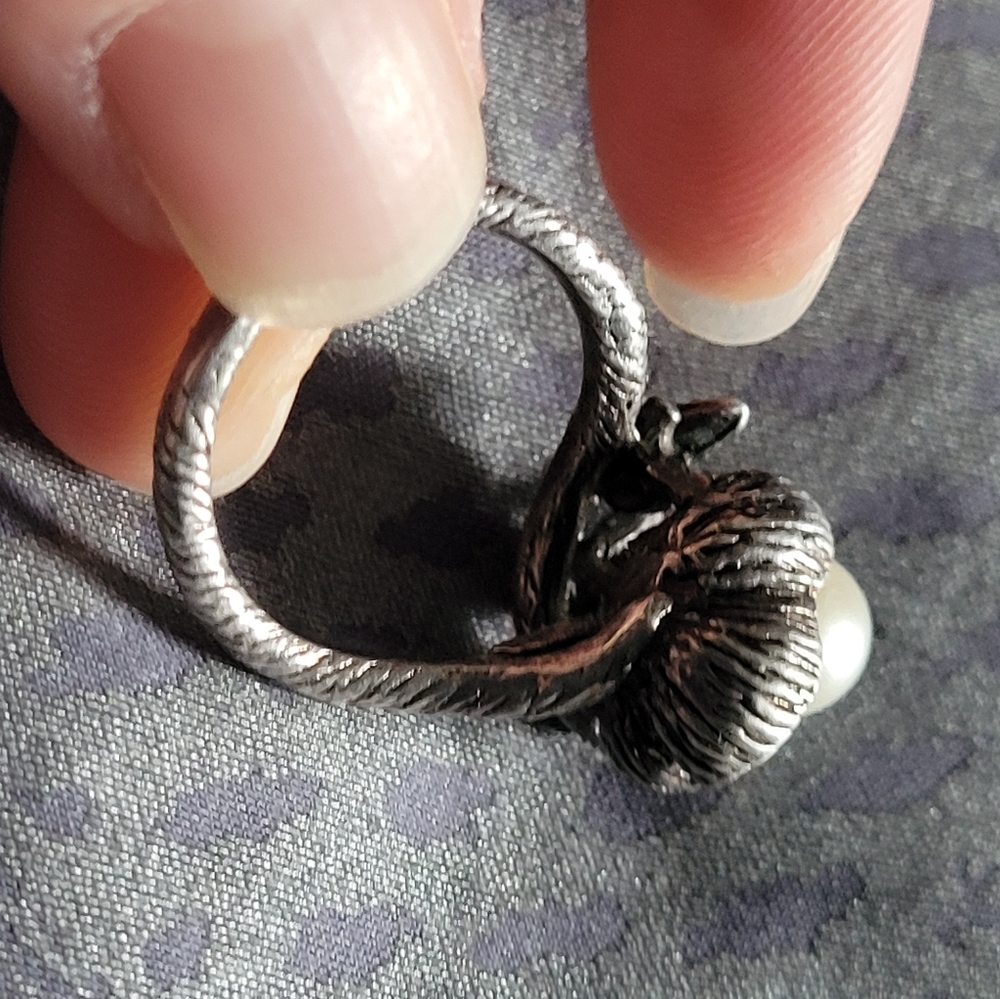 ⭐️Vintage Sterling Silver Nest Ring⭐️ - Picture 3 of 4